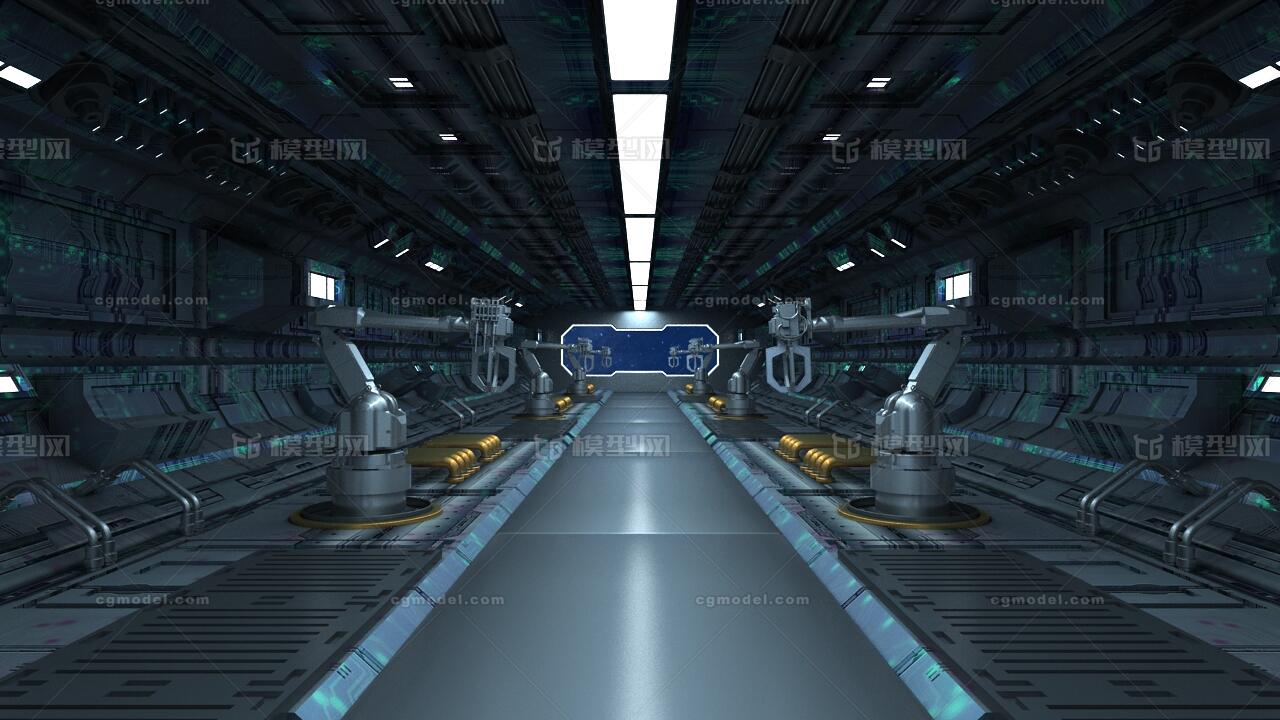 科幻工厂车间场景 未来工厂模型-科幻场景模型库-3ds Max(.max)模型下载-cg模型网