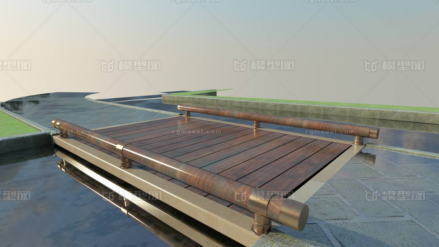 桥 木桥模型-场景部件模型库-3ds Max(.max)模型下载-cg模型网