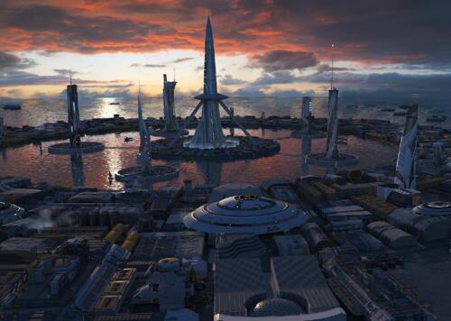 外星基地,科幻场景