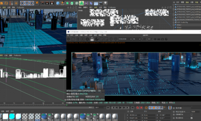 数字城市 科幻背景模型-现代场景模型库-Cinema 4D(.c4d)模型下载-cg模型网