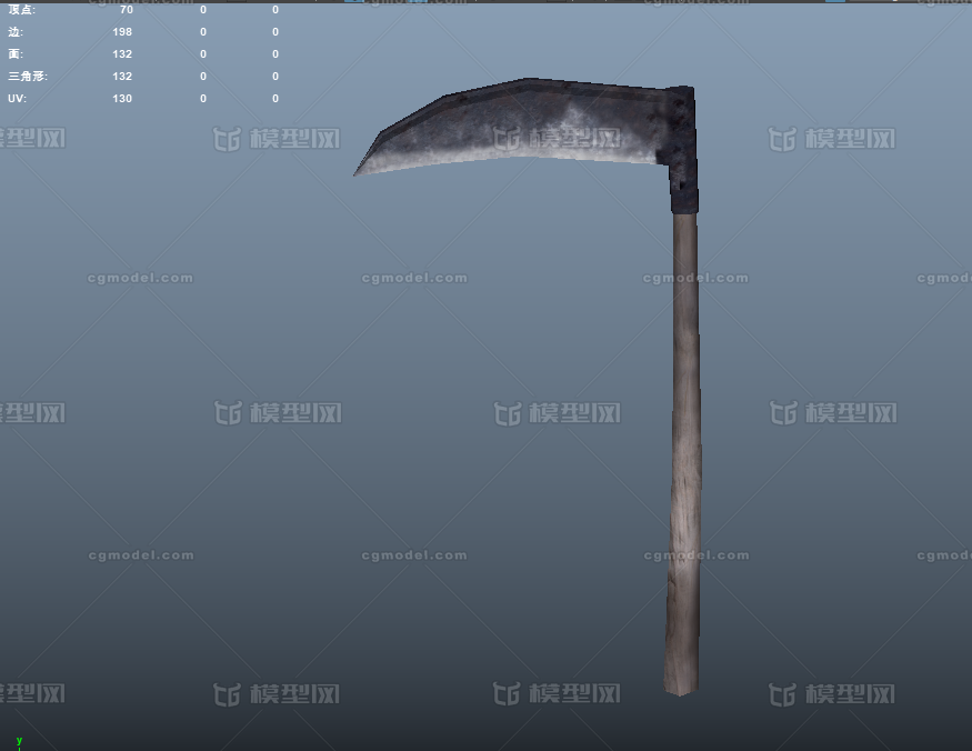 镰刀 旧镰刀模型-其他模型库-Maya(.ma/.mb)模型下载-cg模型网