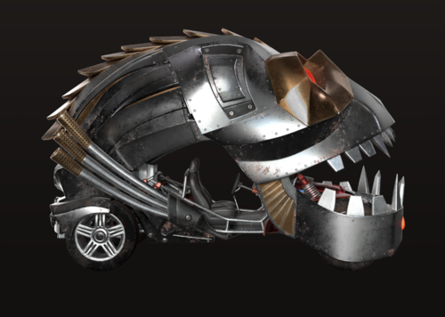 怪异的朋克骷髅面汽车