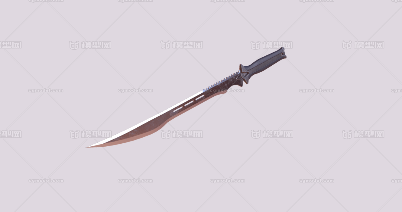 大砍刀 砍刀模型-冷兵器模型库-FBX(.fbx)模型下载-cg模型网