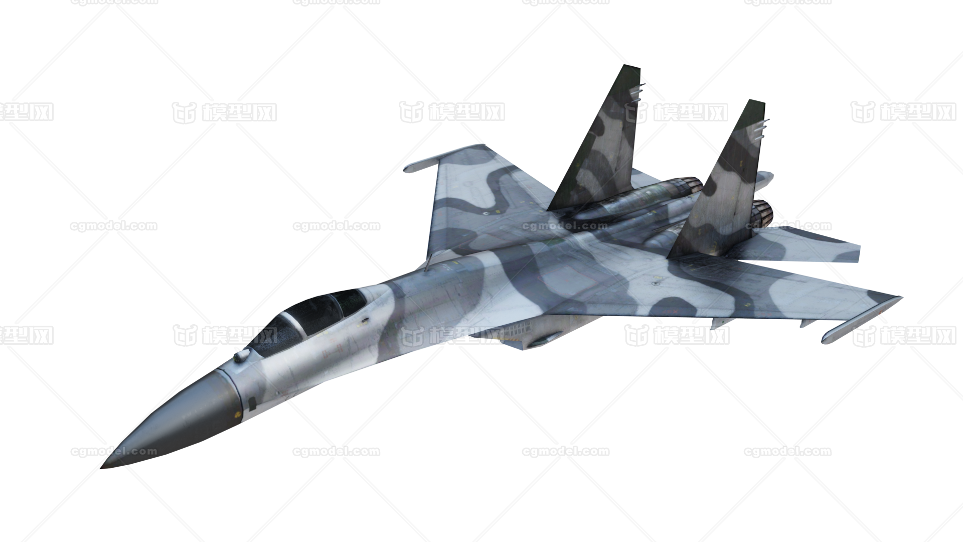 J16 歼16模型-军用飞机模型库-3ds Max(.max)模型下载-cg模型网