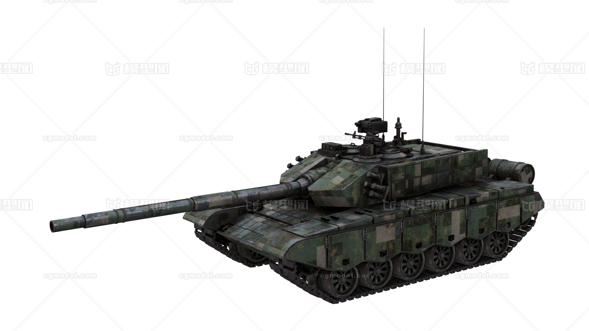 99A式主战坦克 ZTZ-99A模型-装甲车／坦克模型库-3ds Max(.max)模型下载-cg模型网