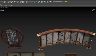 古风屏风模型 古代屏风模型-场景部件模型库-FBX(.fbx)模型下载-cg模型网