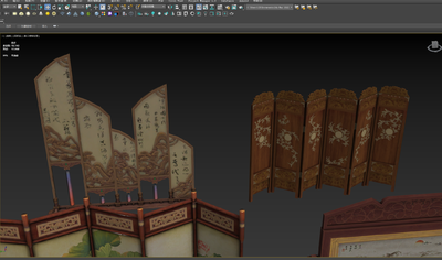古风屏风模型 古代屏风模型-场景部件模型库-FBX(.fbx)模型下载-cg模型网