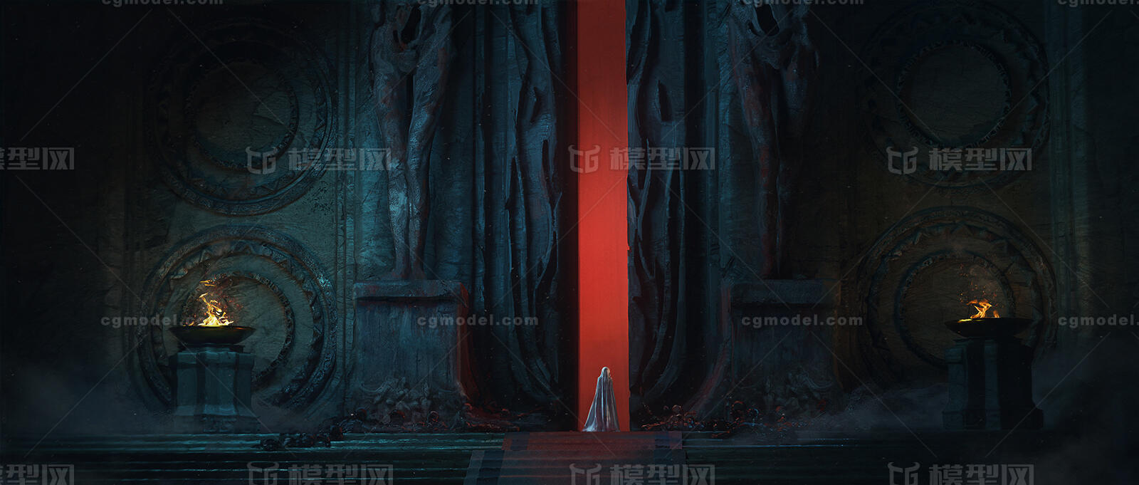 地狱之门 恶魔城模型-古代场景模型库-Blender(.blend)模型下载-cg模型网