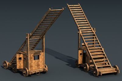 古代鲁班云梯 古代攻城车模型-其他器械模型库-FBX(.fbx)模型下载-cg模型网
