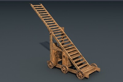 古代鲁班云梯 古代攻城车模型-其他器械模型库-FBX(.fbx)模型下载-cg模型网