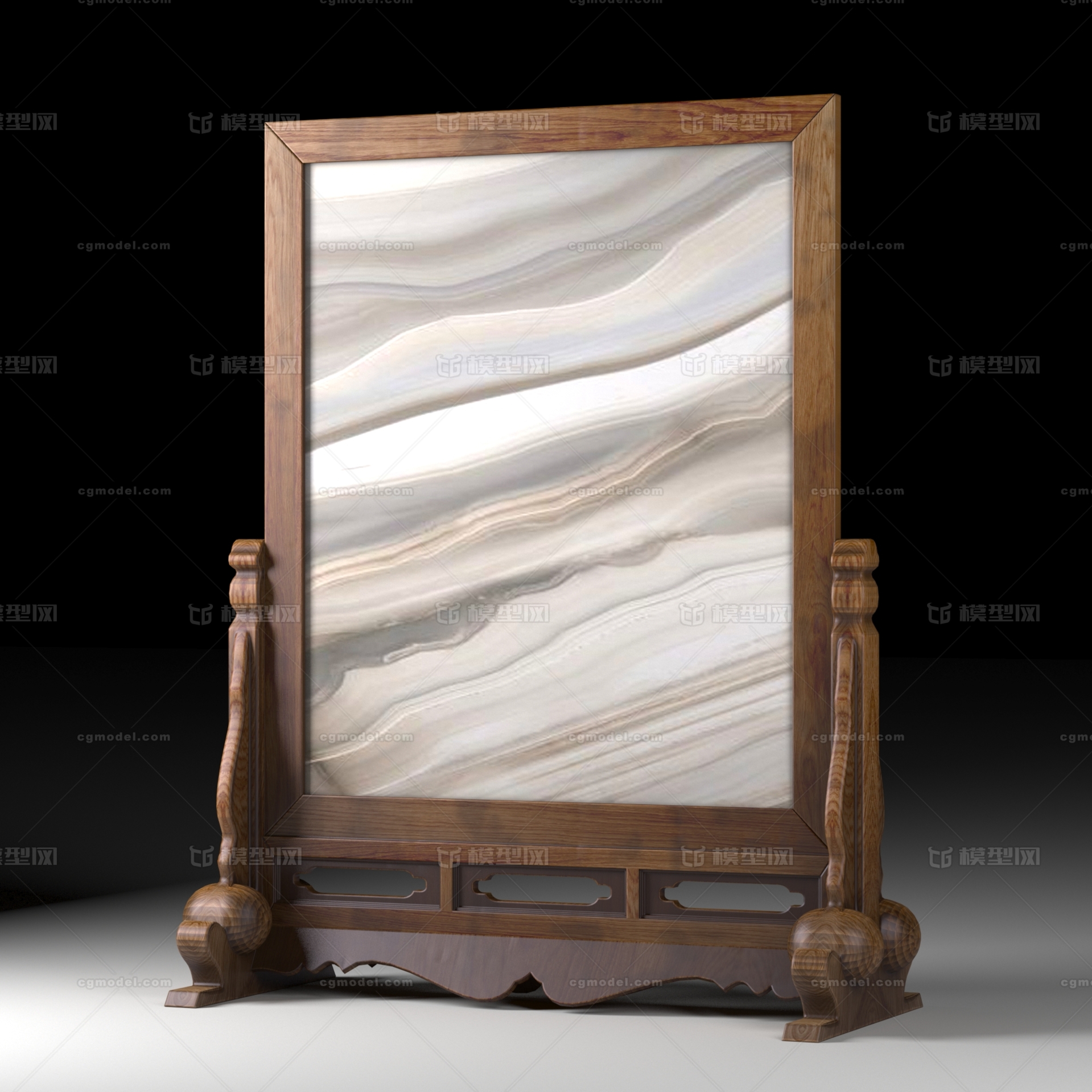 插屏式座屏风模型-其他模型库-3ds Max(.max)模型下载-cg模型网