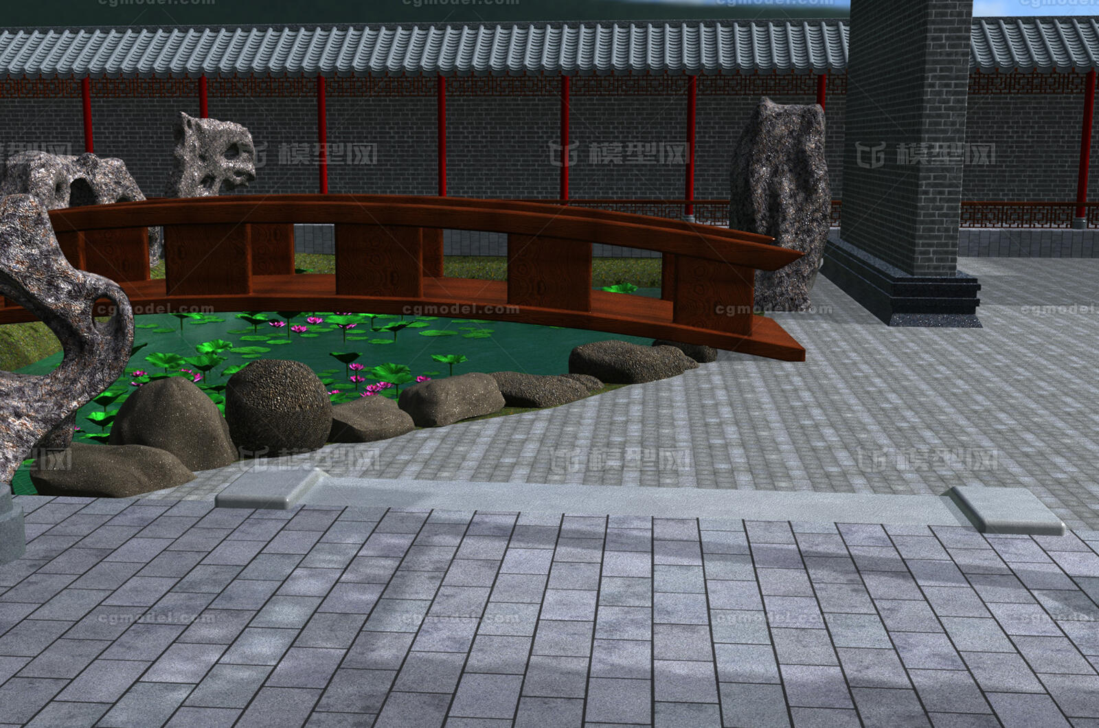 中国 古风模型-古代场景模型库-Maya(.ma/.mb)模型下载-cg模型网