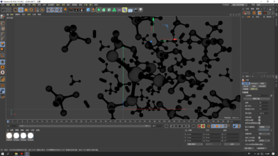金色药丸分子结构c4d 病毒模型-其他模型库-Cinema 4D(.c4d)模型下载-cg模型网
