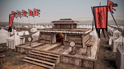 古代战争 战场模型-古代场景模型库-3ds Max(.max)模型下载-cg模型网