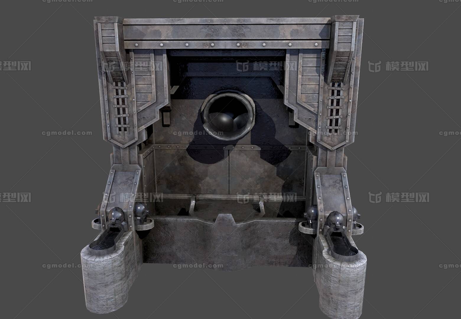 西方锻造台 矮人族锻造炉模型-场景部件模型库-FBX(.fbx)模型下载-cg模型网