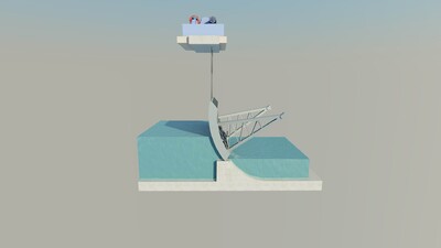 弧形闸门 南水北调模型-现代场景模型库-FBX(.fbx)模型下载-cg模型网