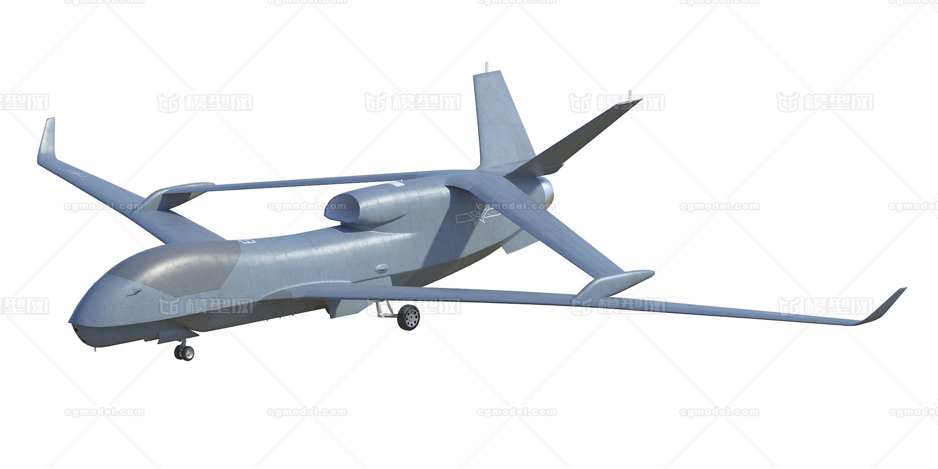 中国空军 无侦7型无人机模型-无人机模型库-3ds Max(.max)模型下载-cg模型网