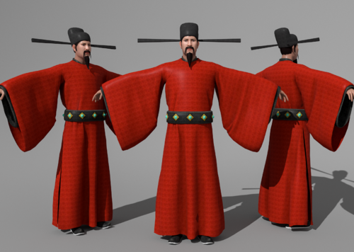 古代人物 宋代官员模型-男人模型库-3ds Max(.max)模型下载-cg模型网