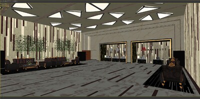 酒店大厅 酒店大堂模型-现代场景模型库-3ds Max(.max)模型下载-cg模型网