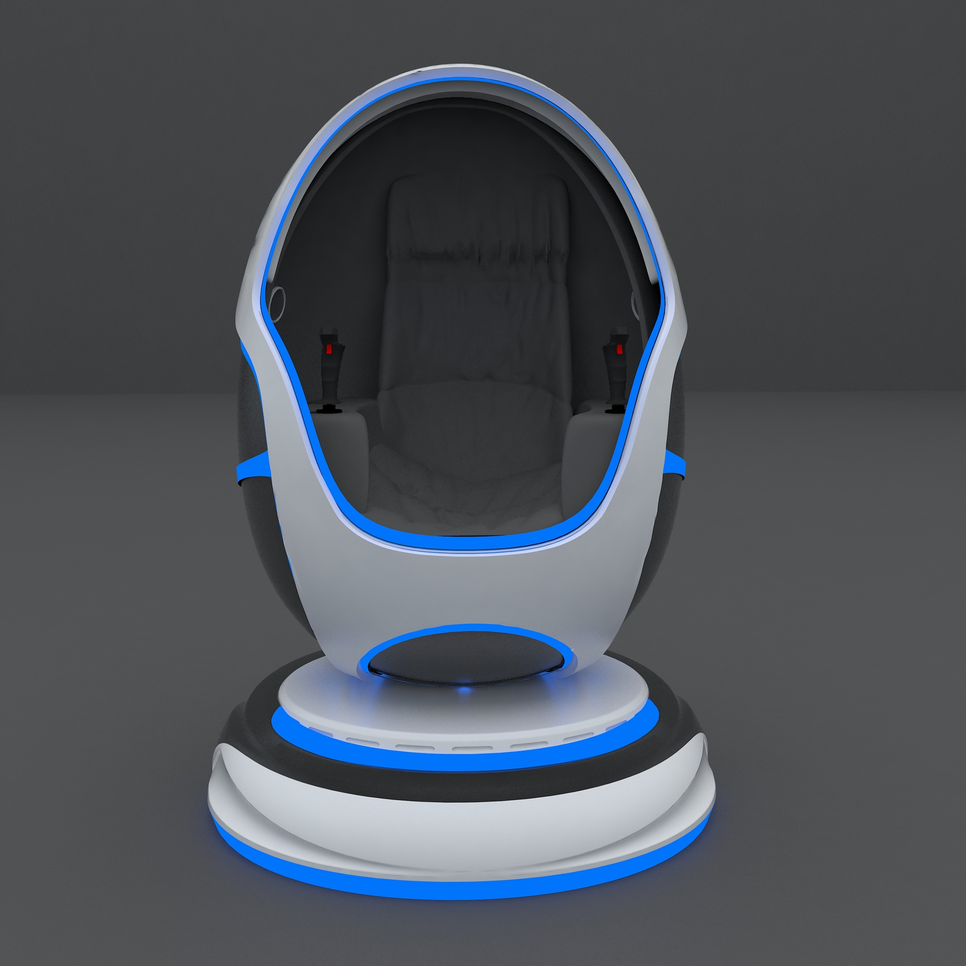 VR单人蛋椅、蛋椅、虚拟现实、互动设备模型 - 工业/产品/道具 - 作品模型 - CG模型网