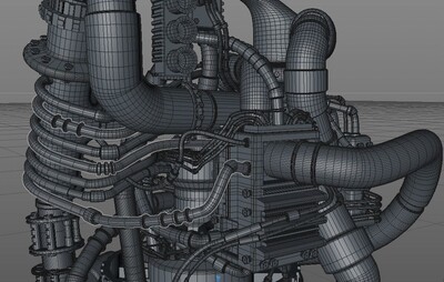 喷射发动机 火箭模型-工业设备模型库-3D Studio(.3ds)模型下载-cg模型网
