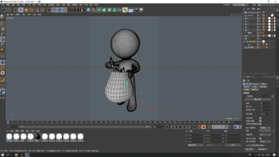白色小人拾白色垃圾环保行动主题C4D元素 卡通 广告元素 U模型-广告场景模型库-Cinema 4D(.c4d)模型下载-cg模型网