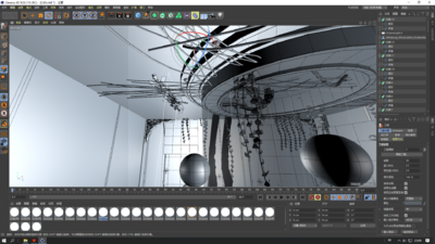 创意科幻未来风格室内场景模型-科幻场景模型库-Cinema 4D(.c4d)模型下载-cg模型网