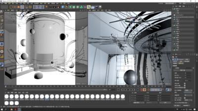 创意科幻未来风格室内场景模型-科幻场景模型库-Cinema 4D(.c4d)模型下载-cg模型网
