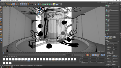创意科幻未来风格室内场景模型-科幻场景模型库-Cinema 4D(.c4d)模型下载-cg模型网