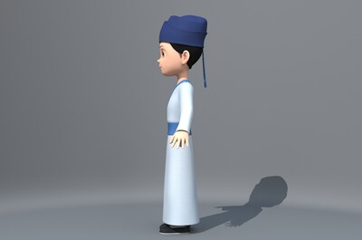 卡通书生 卡通人物模型-孩子-男模型库-Maya(.ma/.mb)模型下载-cg模型网