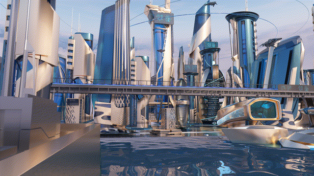 C4D 高端科技城市模型-科幻场景模型库-Cinema 4D(.c4d)模型下载-cg模型网