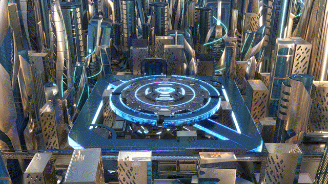 C4D 高端科技城市模型-科幻场景模型库-Cinema 4D(.c4d)模型下载-cg模型网