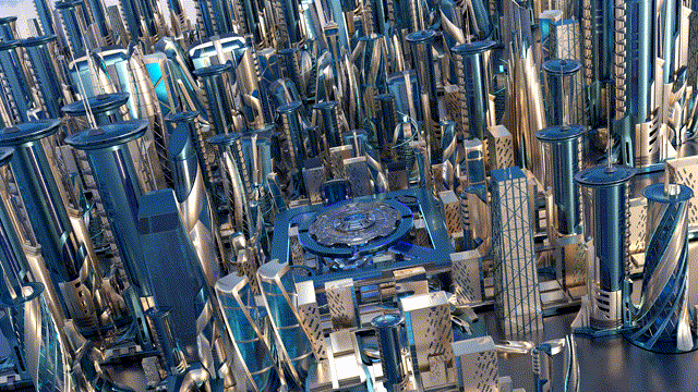 C4D 高端科技城市模型-科幻场景模型库-Cinema 4D(.c4d)模型下载-cg模型网