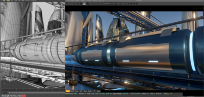 C4D 高端科技城市模型-科幻场景模型库-Cinema 4D(.c4d)模型下载-cg模型网