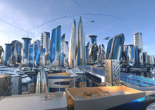 C4D 高端科技城市模型-科幻场景模型库-Cinema 4D(.c4d)模型下载-cg模型网