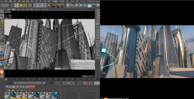 C4D 高端科技城市模型-科幻场景模型库-Cinema 4D(.c4d)模型下载-cg模型网