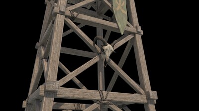 瞭望塔 瞭望台模型-古代场景模型库-3ds Max(.max)模型下载-cg模型网