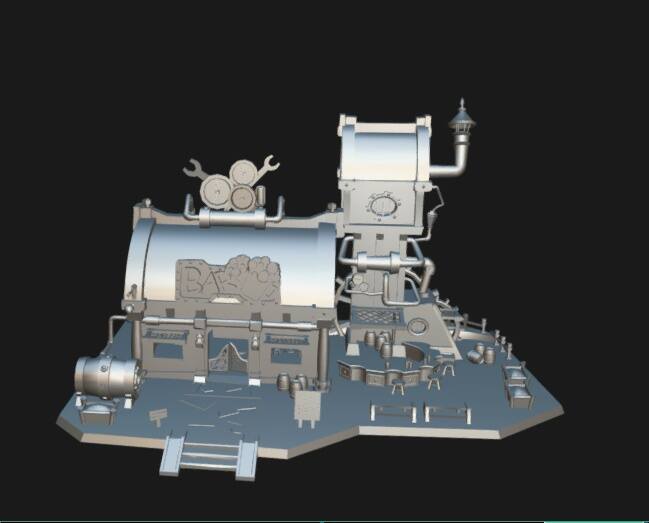 蒸汽朋克酒吧建筑模型电子图纸模型 - 场景/空间/建筑 - 作品模型 - CG模型网