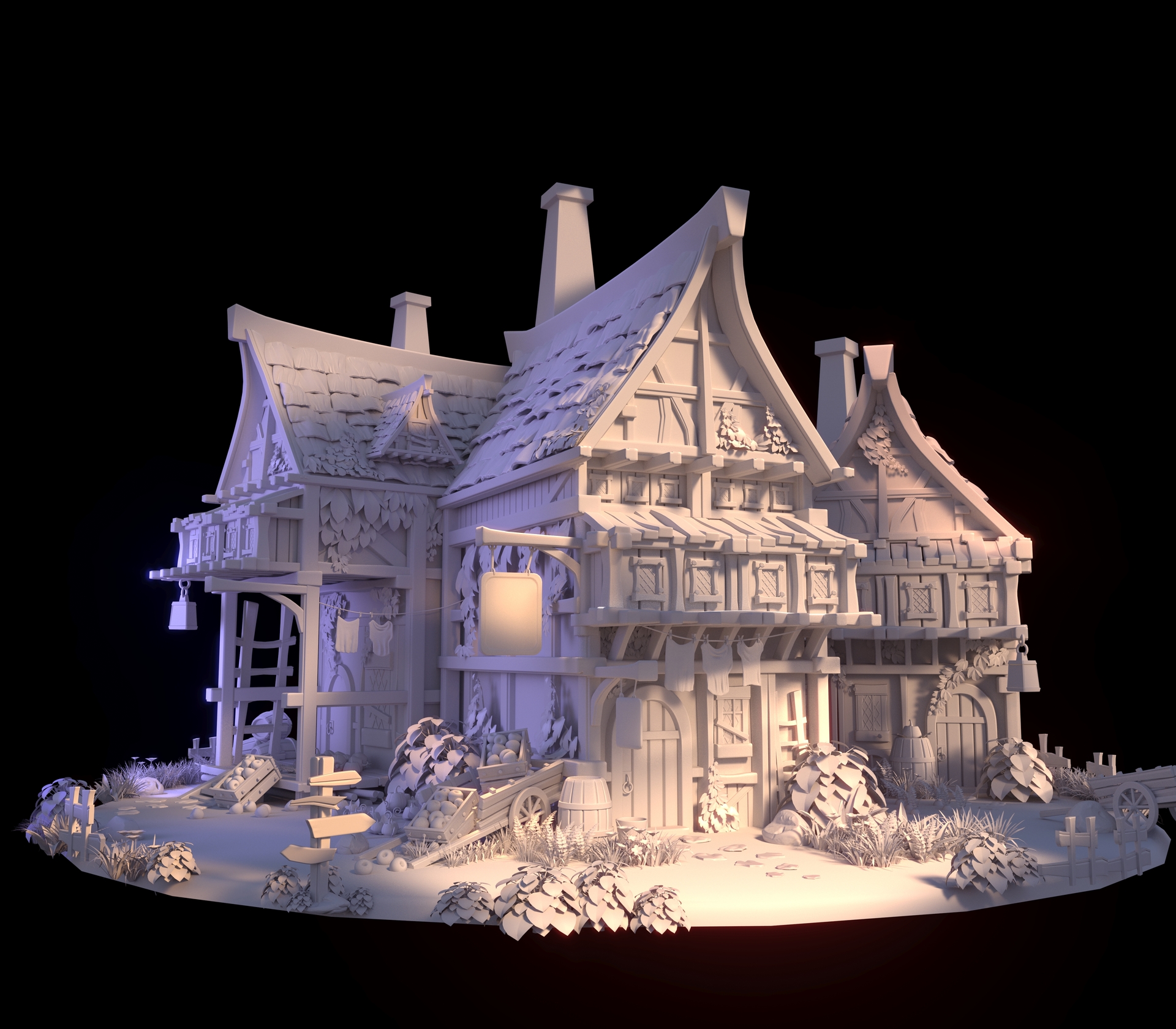 场景练习模型 - 场景/空间/建筑 - 作品模型 - CG模型网