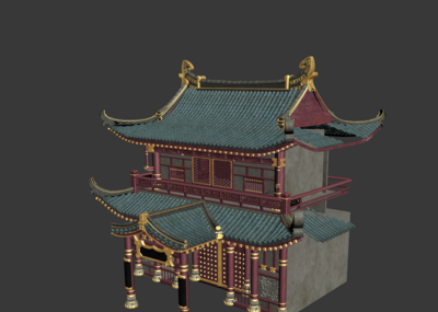 三渲二 明清建筑模型-古代场景模型库-3ds Max(.max)模型下载-cg模型网