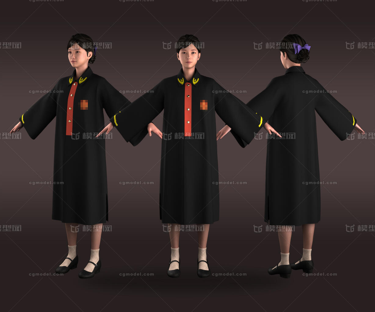法官 法袍模型-女人模型库-Maya(.ma/.mb)模型下载-cg模型网