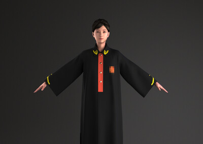 法官 法袍模型-女人模型库-Maya(.ma/.mb)模型下载-cg模型网