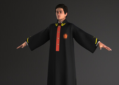 法官 法袍模型-男人模型库-Maya(.ma/.mb)模型下载-cg模型网