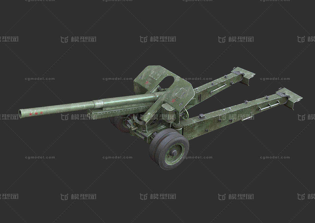 榴弹炮 152大炮模型-火炮器械模型库-FBX(.fbx)模型下载-cg模型网