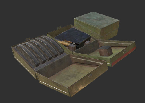 弹药补给 pbr材质 次世代 子弹夹 军事补给 军火 战争物资 后援补给