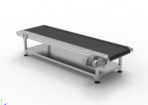 写实 轮式传送带 物流传送带 仓储设备 库房传送带装置