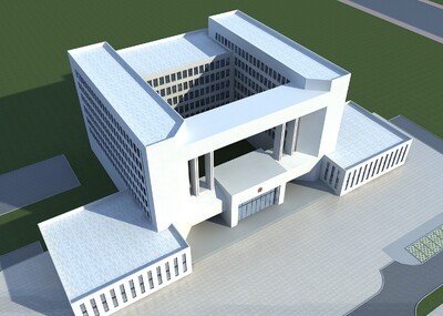办公楼 行政楼模型-商业办公模型库-3ds Max(.max)模型下载-cg模型网