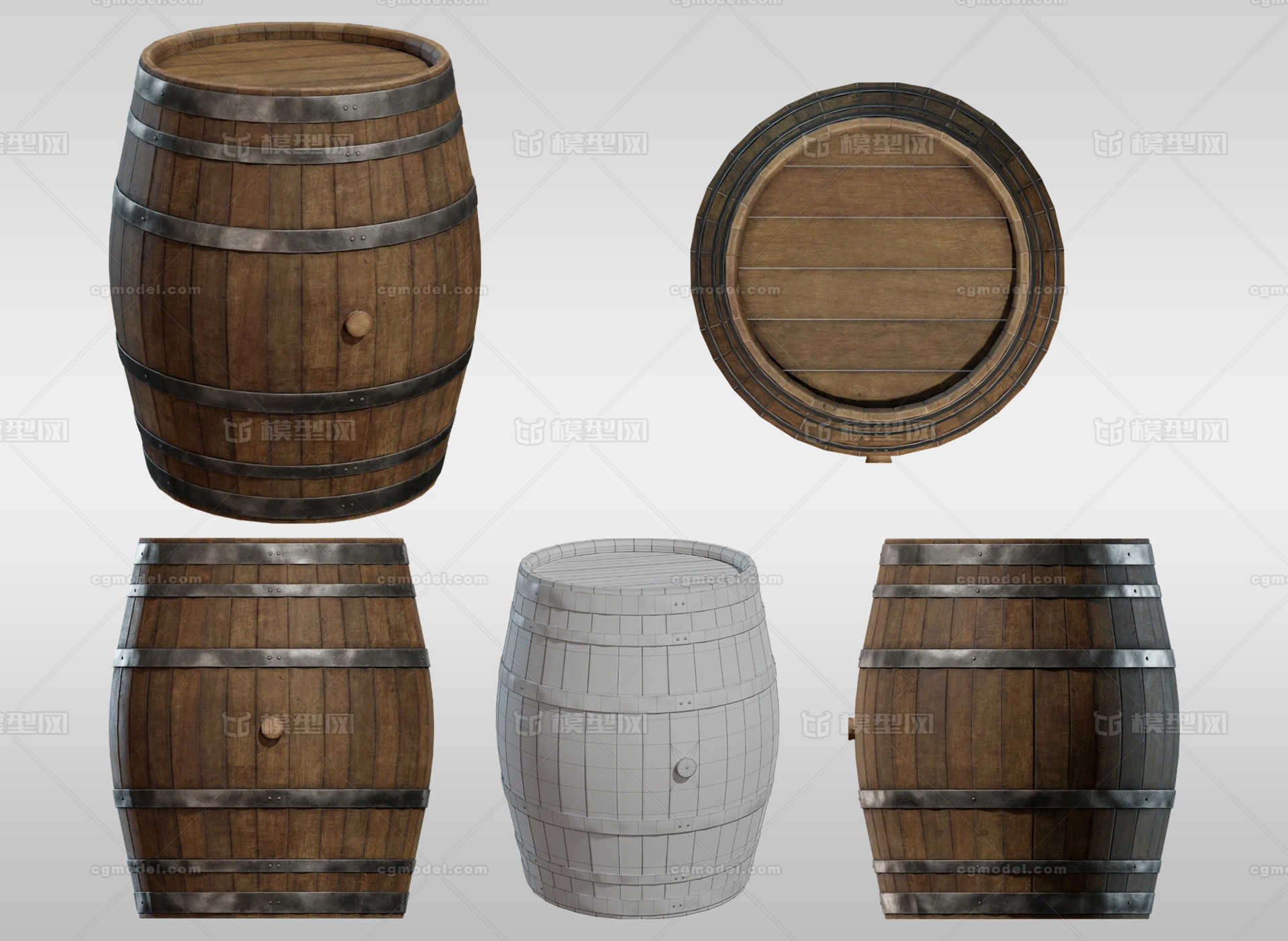 木桶 blender模型-其他模型库-Blender(.blend)模型下载-cg模型网
