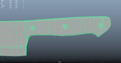 (免费素材)一把简单的厨刀模型-冷兵器模型库-Maya(.ma/.mb)模型下载-cg模型网