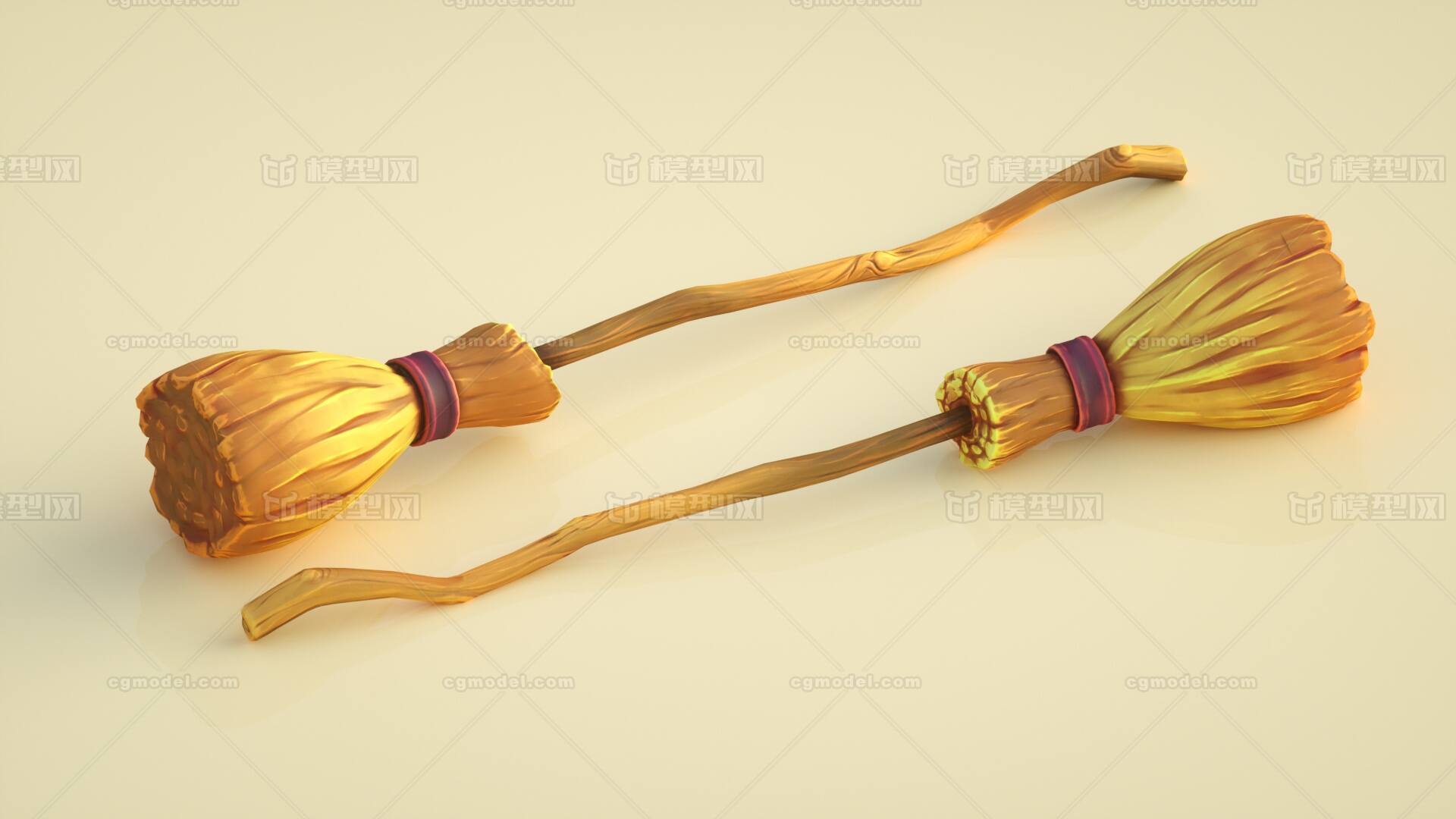 扫帚 魔法扫帚模型-其他模型库-Cinema 4D(.c4d)模型下载-cg模型网